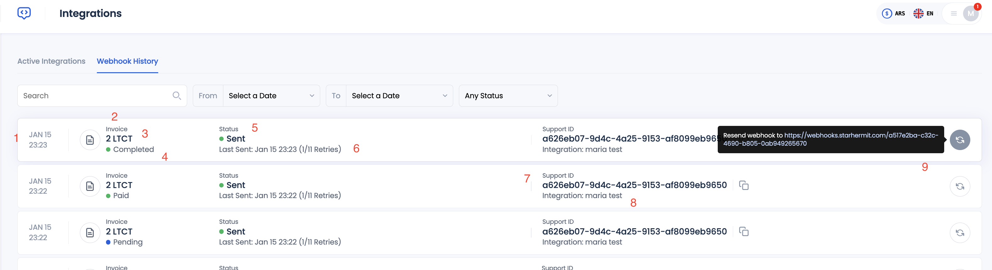 Webhook Details