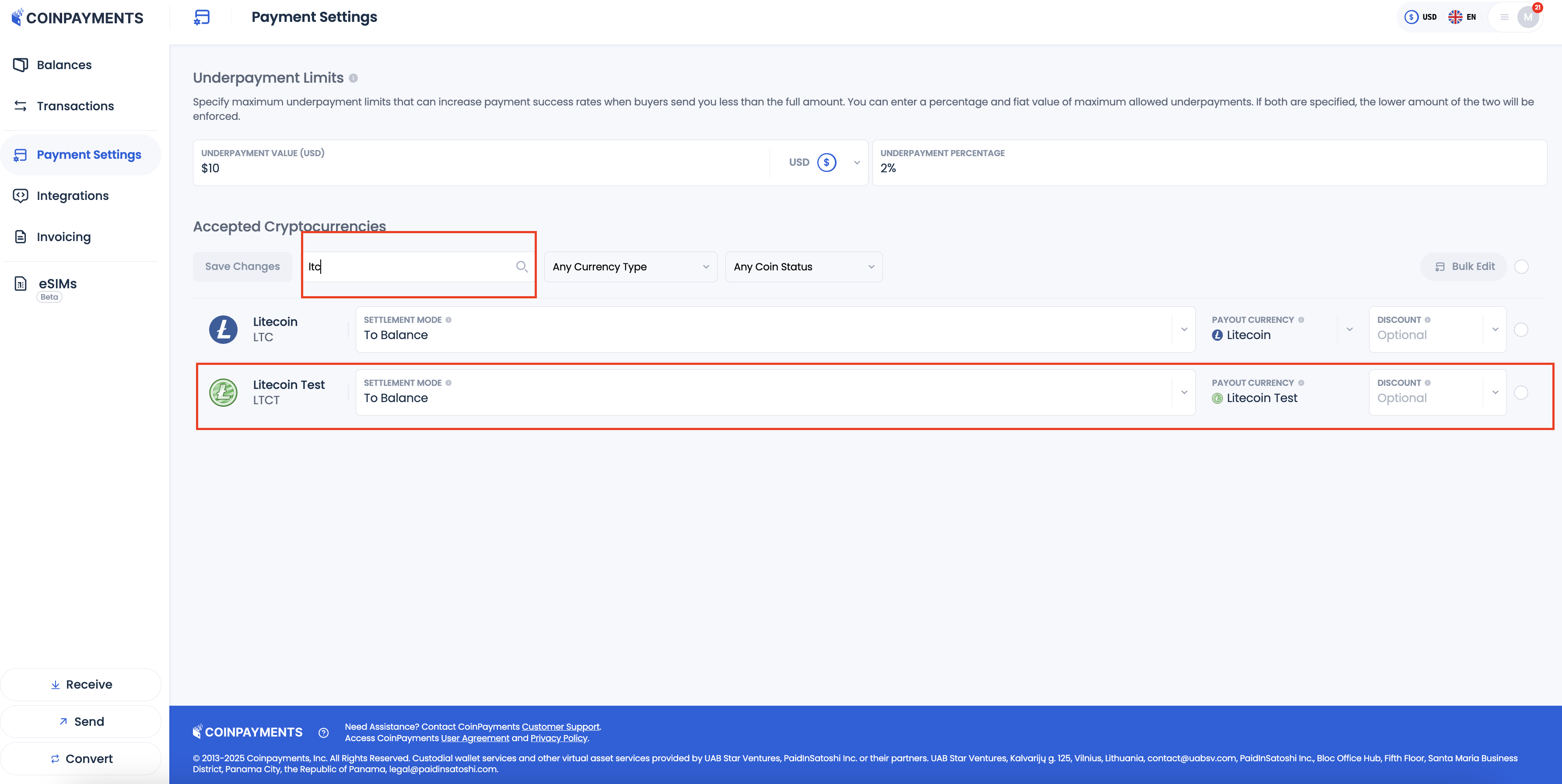 LTCT Search
