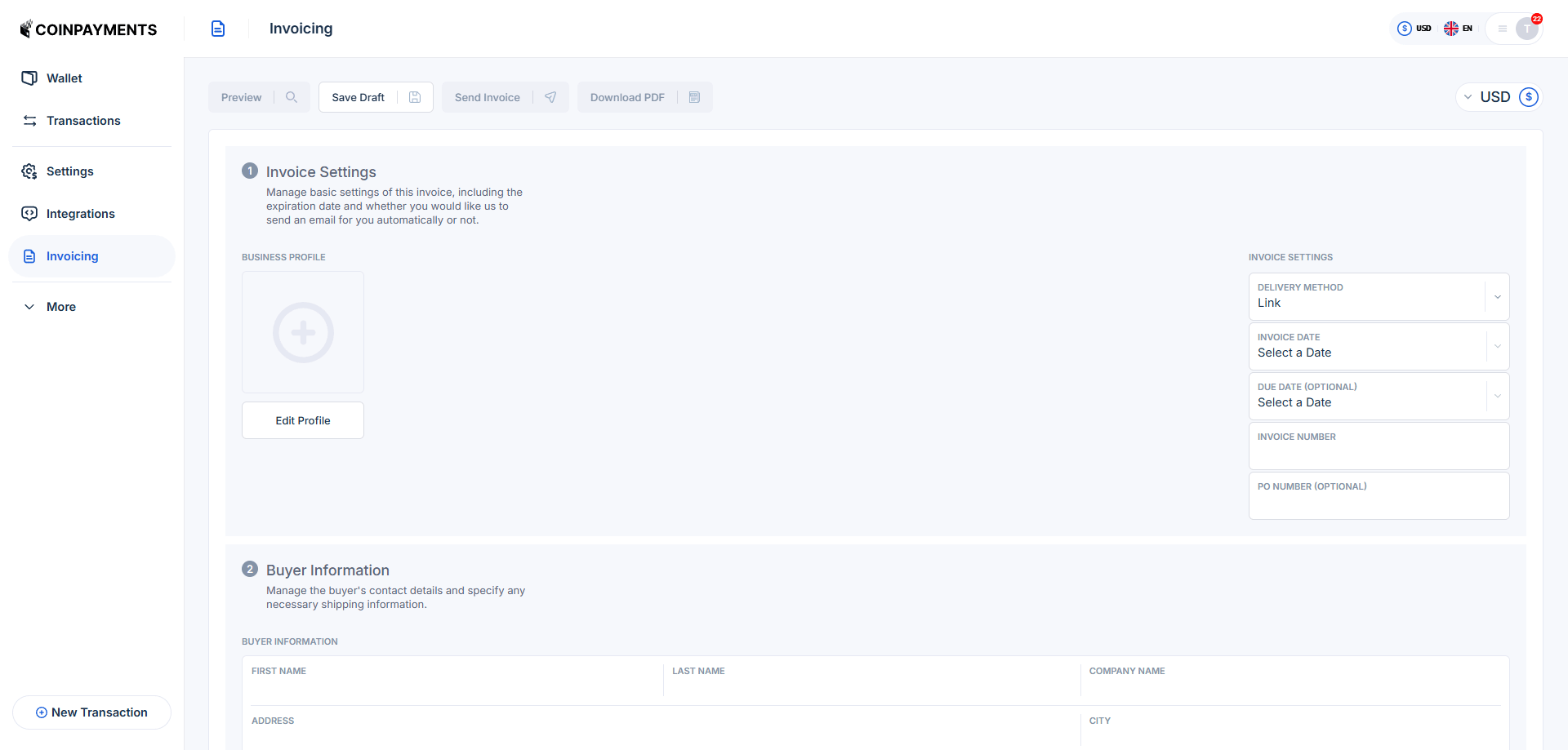 Invoice Creation